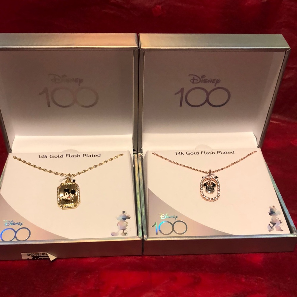 Disney Mickey and Minnie necklaces